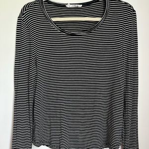 Double Zero black and white striped long sleeve